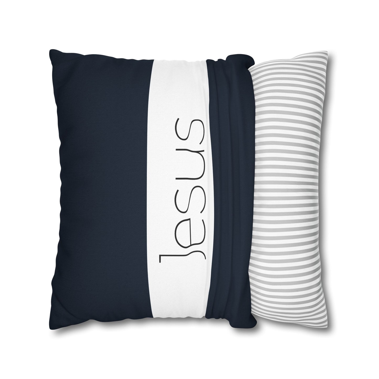 Inspirational Jesus Square Pillowcase - Modern Christian Decor, Christian comfort Decor