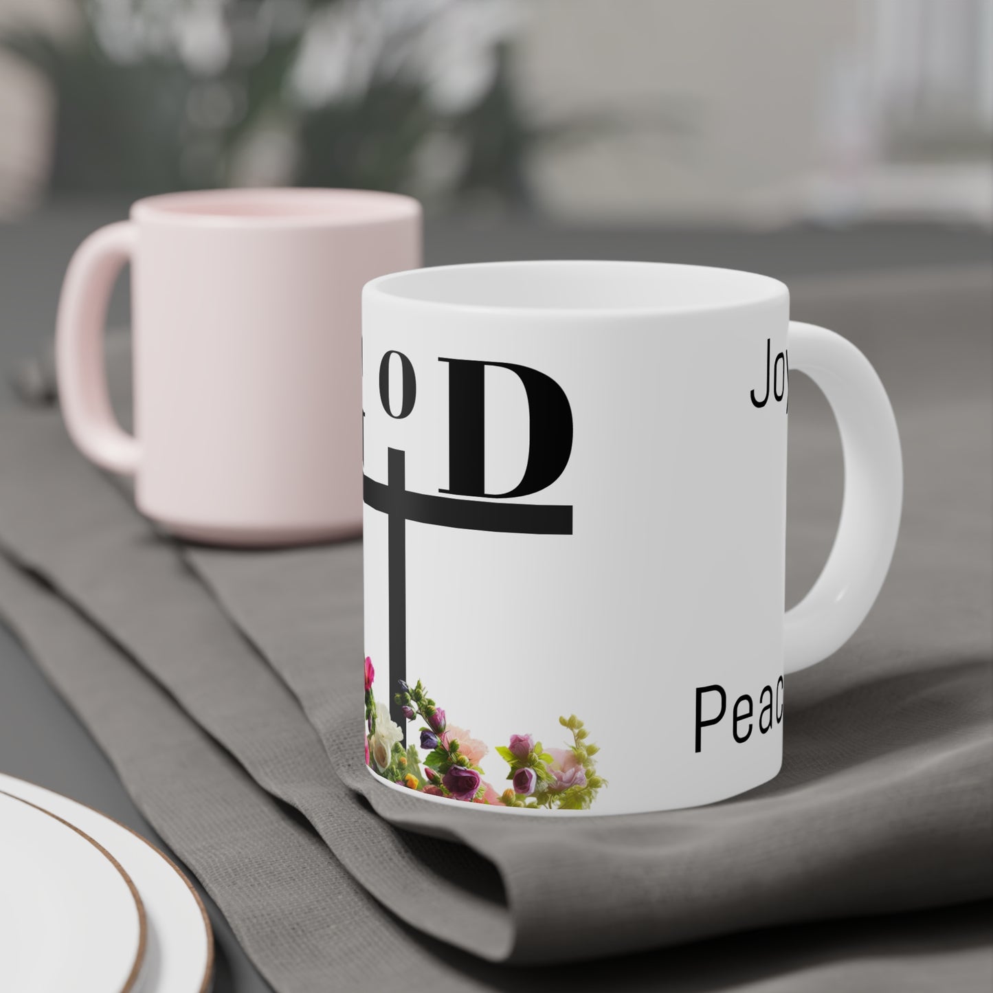 Inspirational Ceramic Mug - "God" with Hope & Love Designs – Perfect Gift for Faith & Encouragement