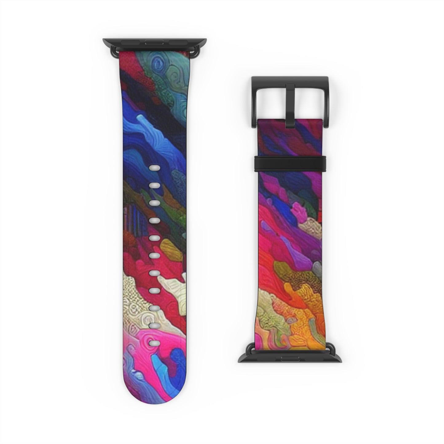 Vibrant Art Watch Band, Colorful Adjustable Strap, Unique Accessory for Any Occasion, Trendy Gift for Him/Her, Stylish Camou Fitness Band
