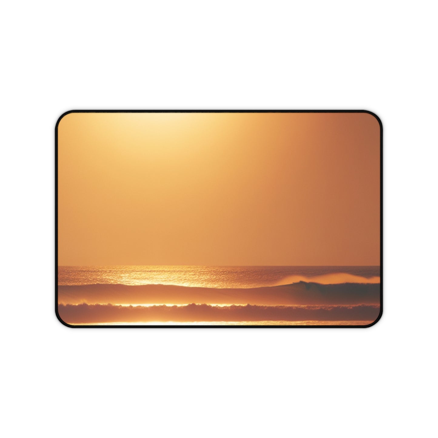 Serene Sunset Desk Mat - Ocean Wave Anti-Slip Mat, Home Office Décor, Gift for Beach Lovers, Gaming Surface, Positive Vibe Workspace, Calm