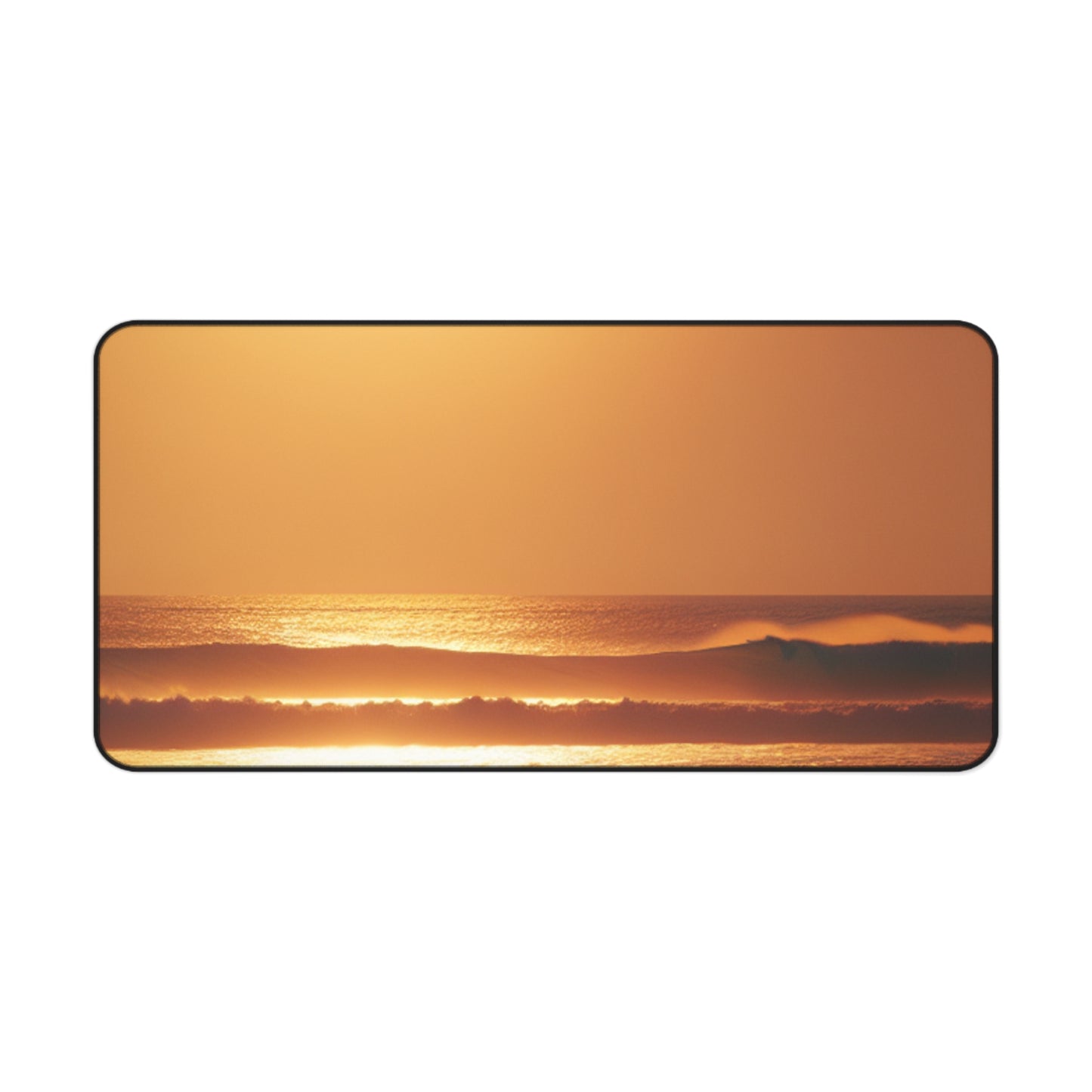 Serene Sunset Desk Mat - Ocean Wave Anti-Slip Mat, Home Office Décor, Gift for Beach Lovers, Gaming Surface, Positive Vibe Workspace, Calm