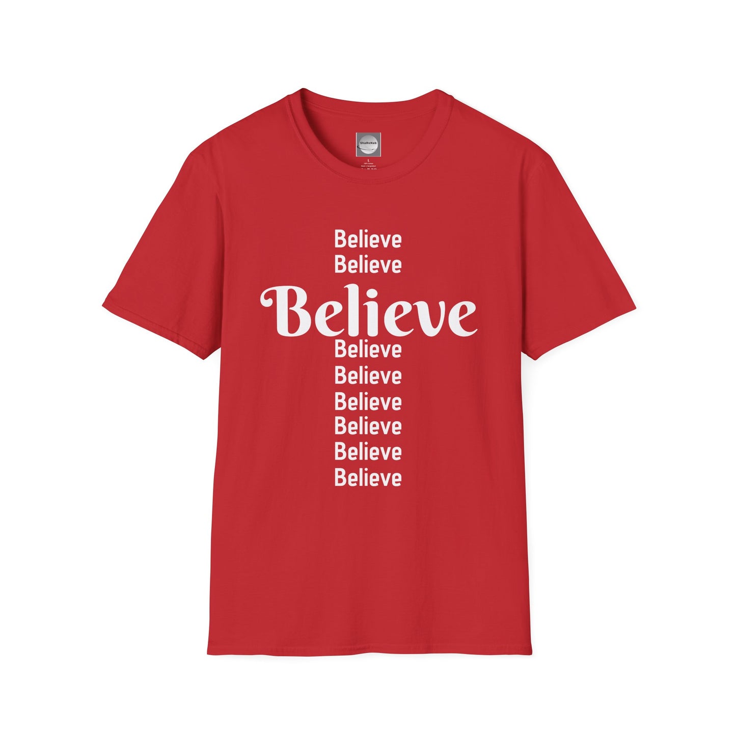 Inspirational Unisex Softstyle T-Shirt - "Believe" Design, Motivational Gift, Casual Wear, Positive Vibes, Everyday Comfort