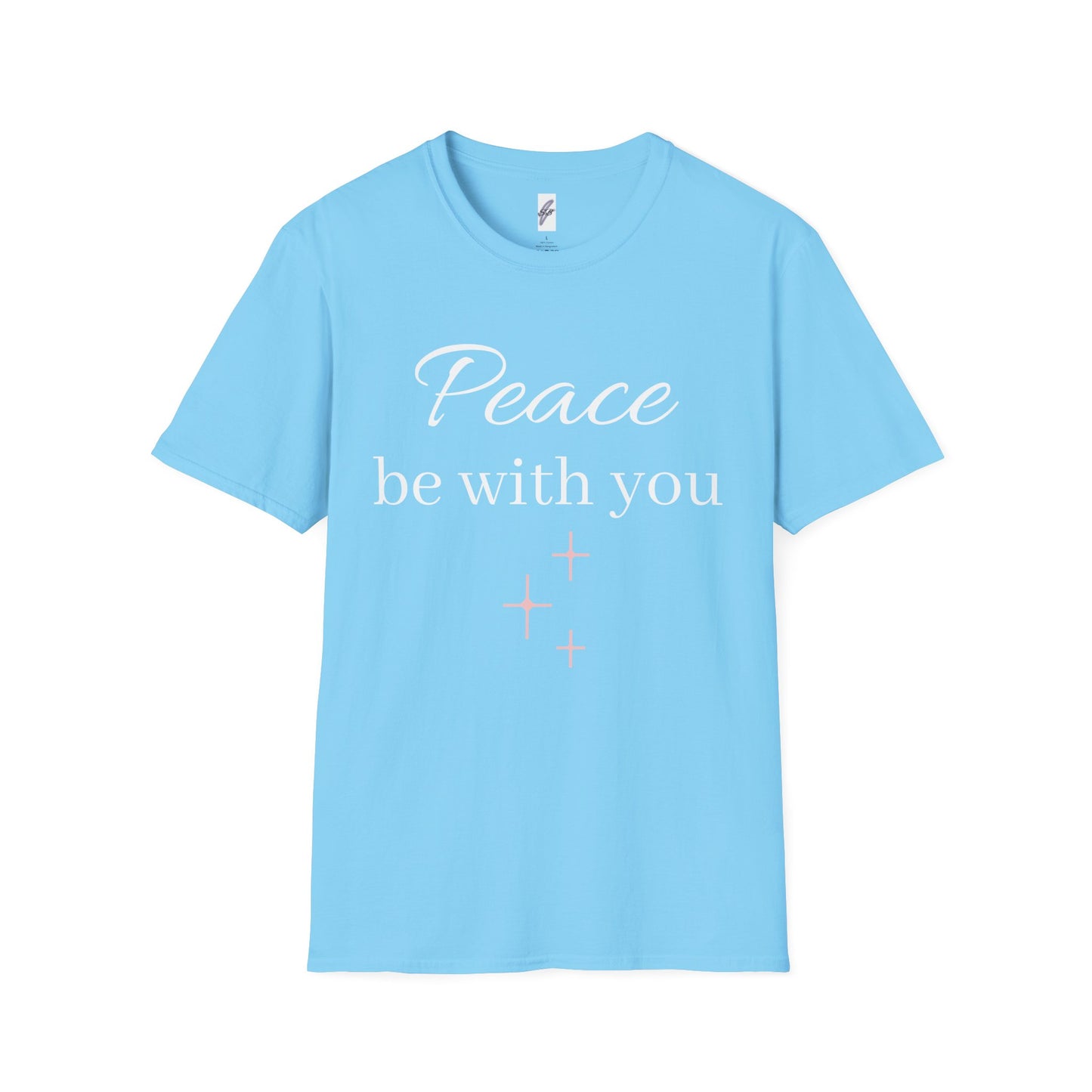 Inspirational Unisex Softstyle T-Shirt: 'May His Peace Be With You Always', Jesus tshirt