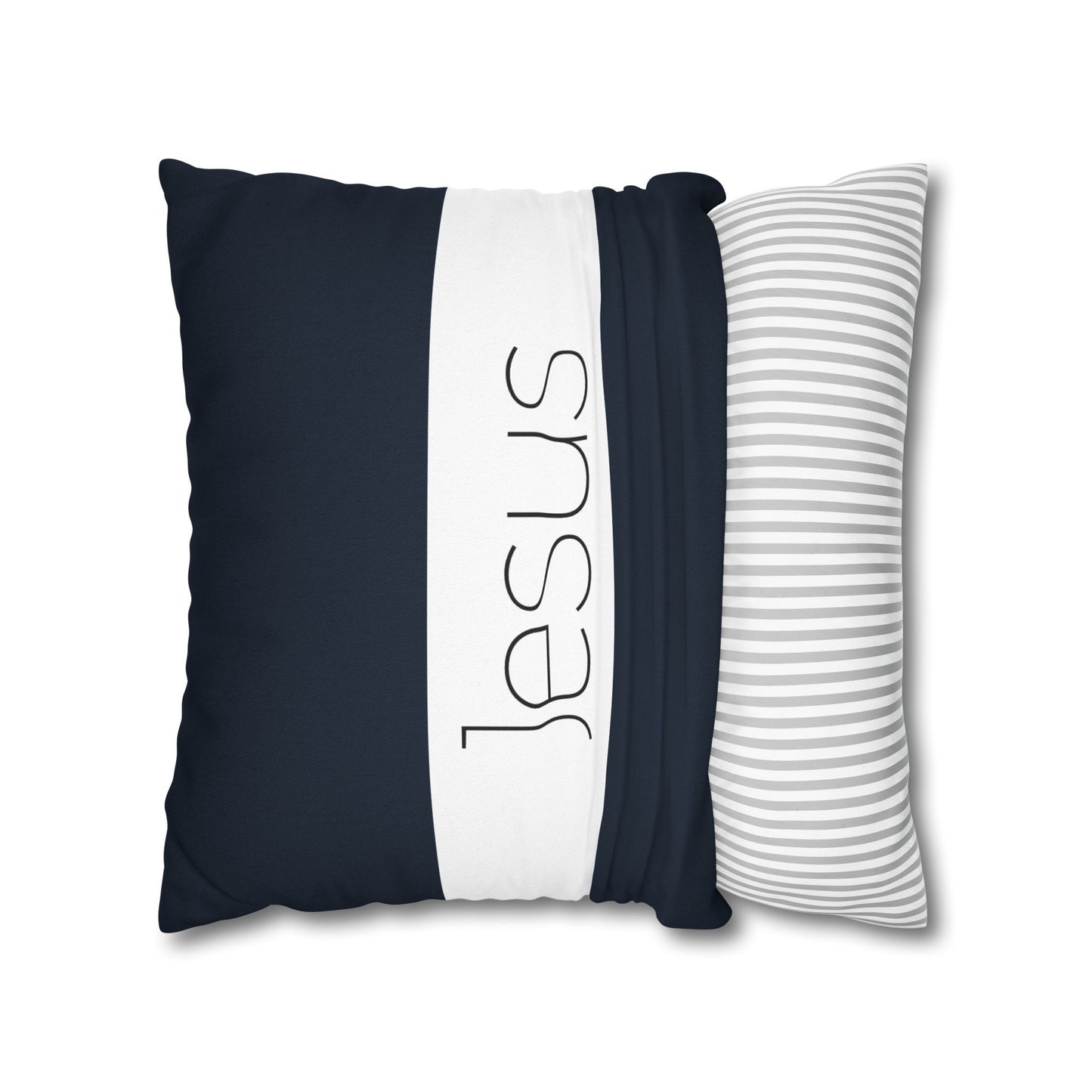 Inspirational Jesus Square Pillowcase - Modern Christian Decor, Christian comfort Decor