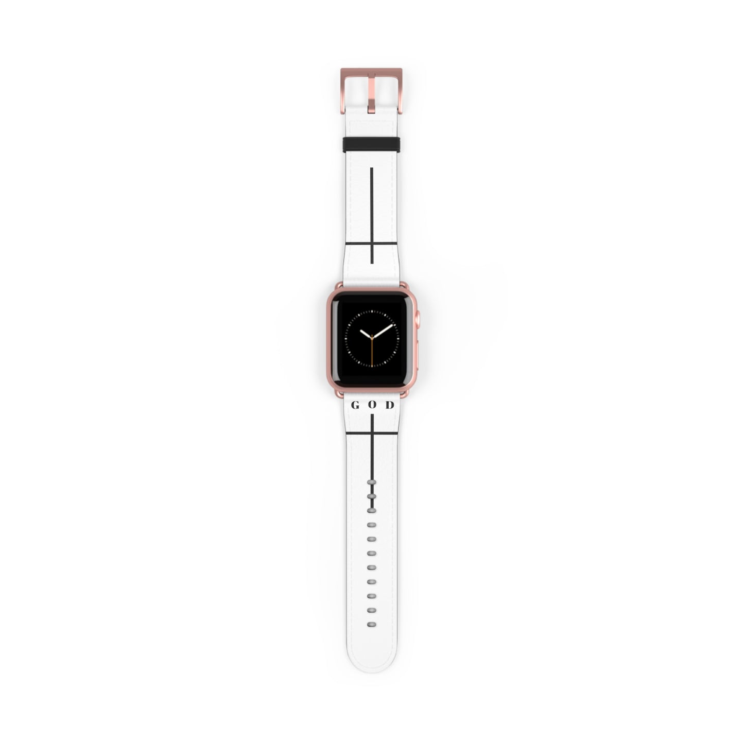 Elegant White Watch Band - Minimalist Design for Apple Watch, Stylish Accessory, Gift for Him/Her, Personalized Watch Strap, God Inspiration