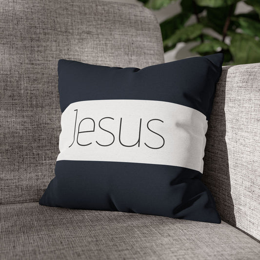 Inspirational Jesus Square Pillowcase - Modern Christian Decor, Christian comfort Decor