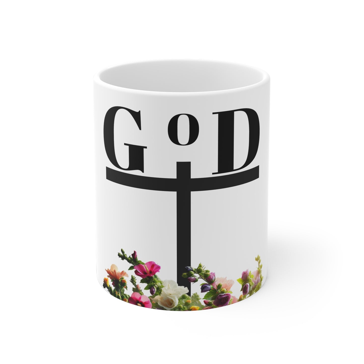Inspirational Ceramic Mug - "God" with Hope & Love Designs – Perfect Gift for Faith & Encouragement