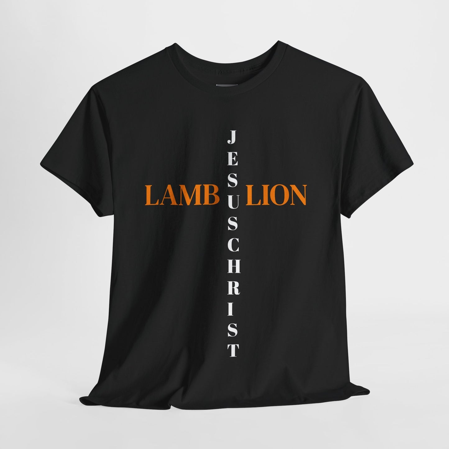 Unisex Heavy Cotton Tee with 'Jesus, Lamb, Lion, Christ' Design - Christian Apparel, Inspirational T-Shirt, Faith-Based Gift, [...]
