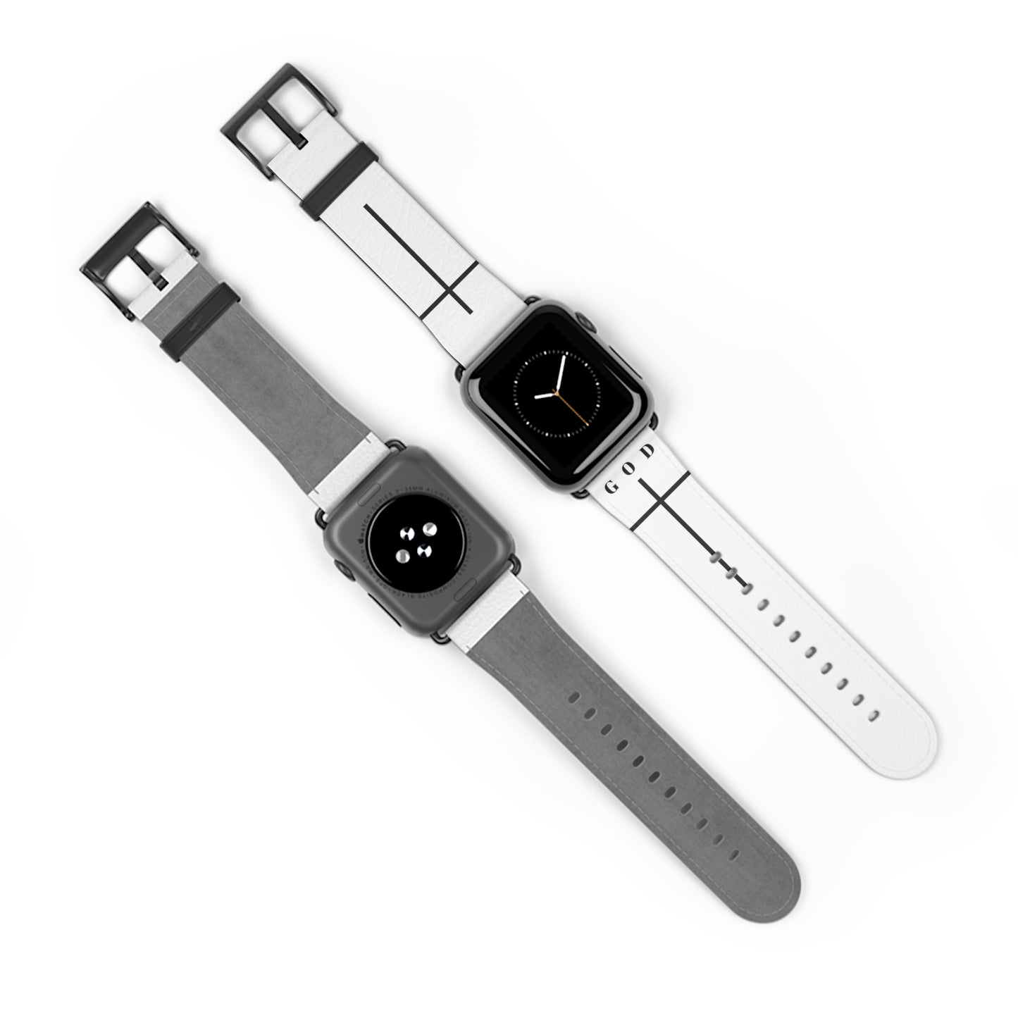 Elegant White Watch Band - Minimalist Design for Apple Watch, Stylish Accessory, Gift for Him/Her, Personalized Watch Strap, God Inspiration
