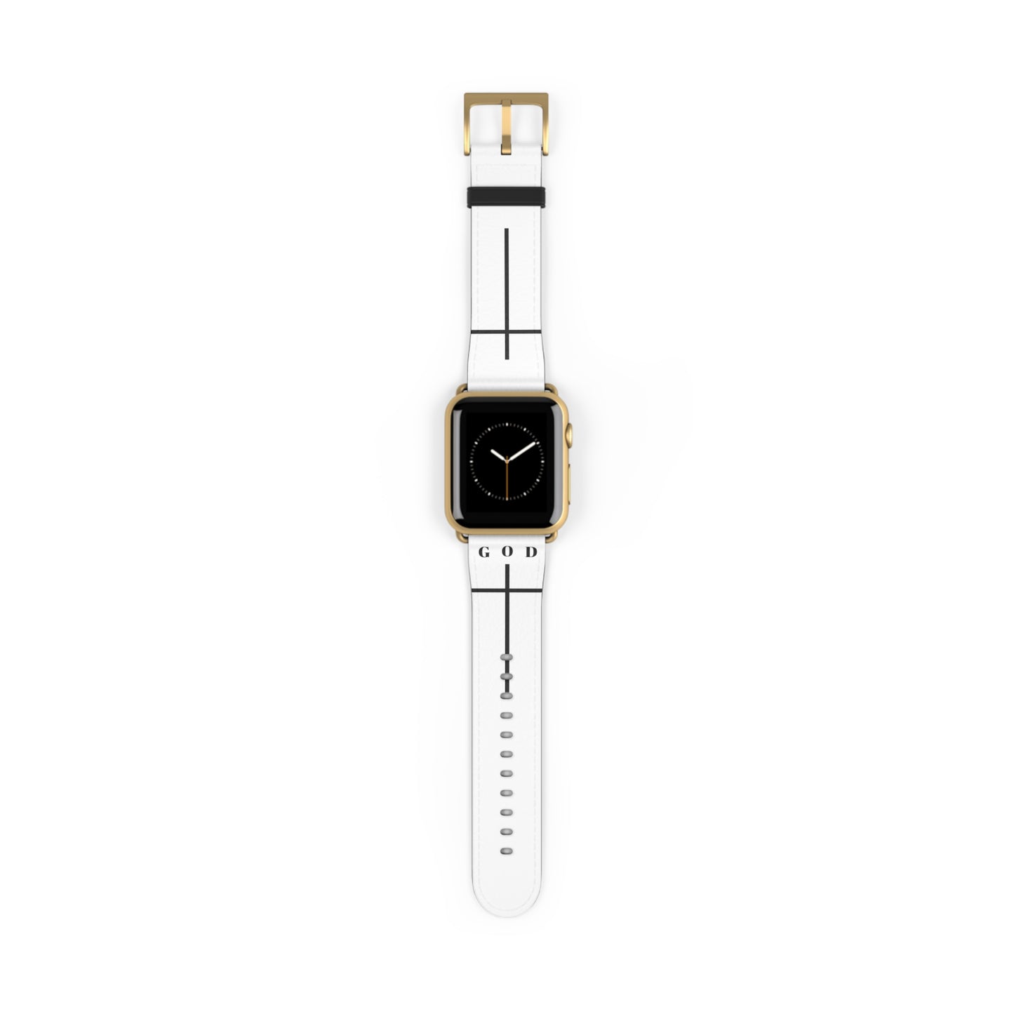 Elegant White Watch Band - Minimalist Design for Apple Watch, Stylish Accessory, Gift for Him/Her, Personalized Watch Strap, God Inspiration
