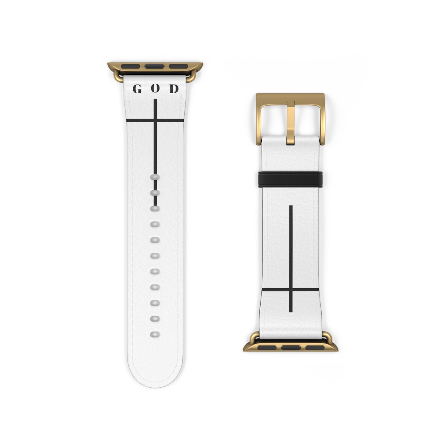 Elegant White Watch Band - Minimalist Design for Apple Watch, Stylish Accessory, Gift for Him/Her, Personalized Watch Strap, God Inspiration