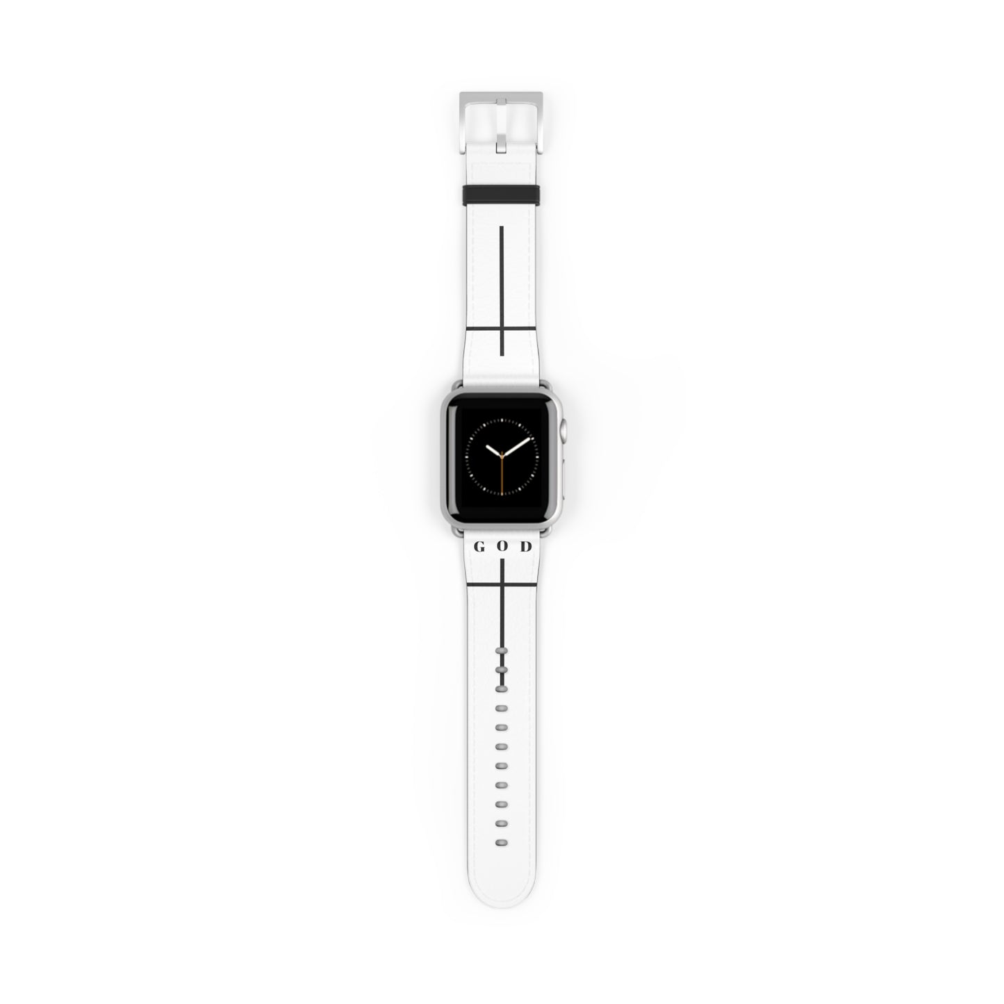 Elegant White Watch Band - Minimalist Design for Apple Watch, Stylish Accessory, Gift for Him/Her, Personalized Watch Strap, God Inspiration