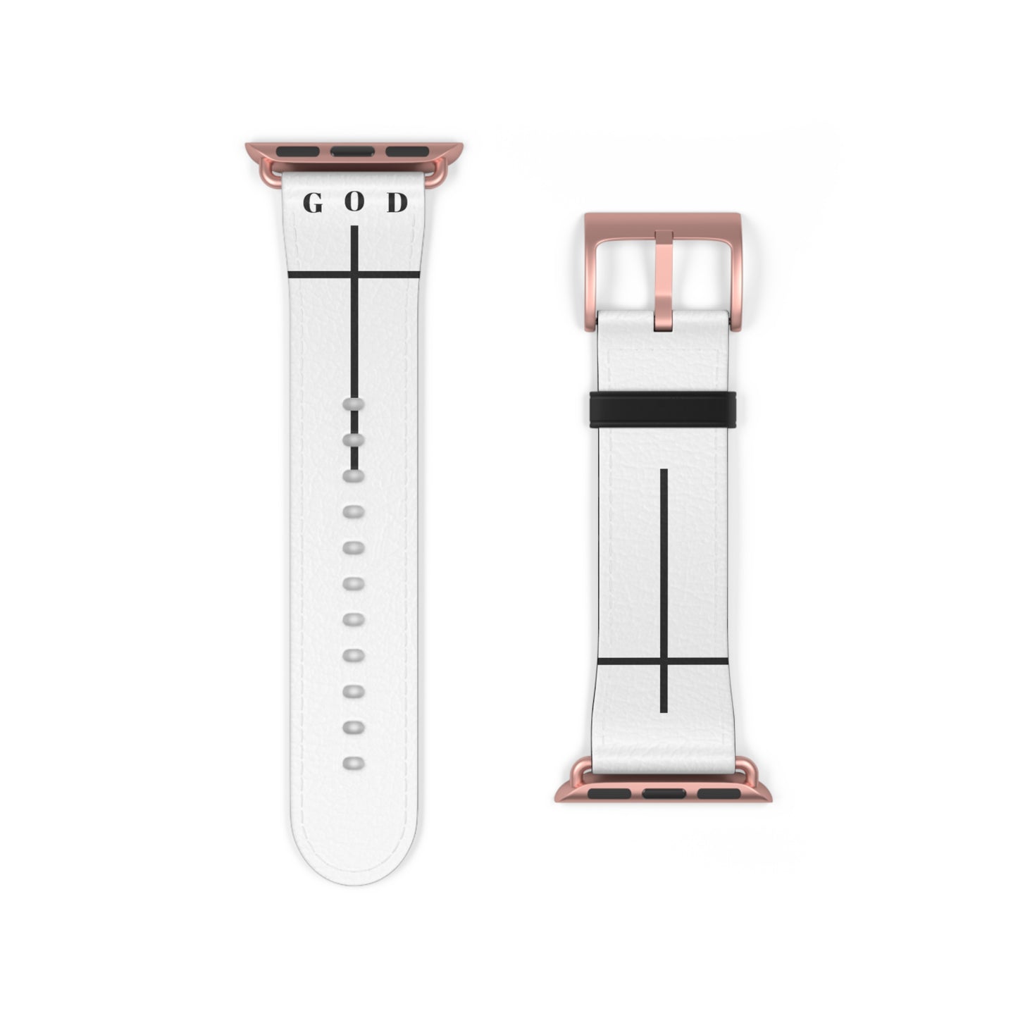 Elegant White Watch Band - Minimalist Design for Apple Watch, Stylish Accessory, Gift for Him/Her, Personalized Watch Strap, God Inspiration