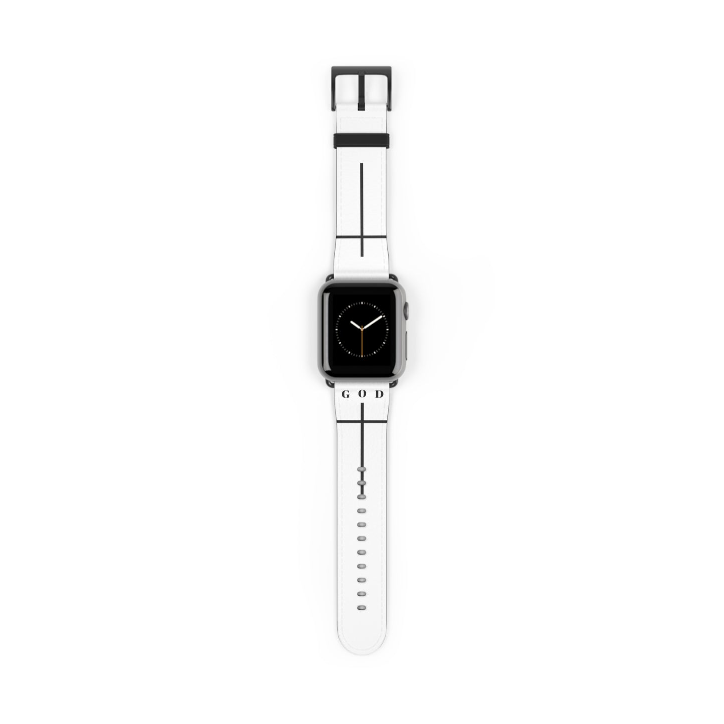 Elegant White Watch Band - Minimalist Design for Apple Watch, Stylish Accessory, Gift for Him/Her, Personalized Watch Strap, God Inspiration