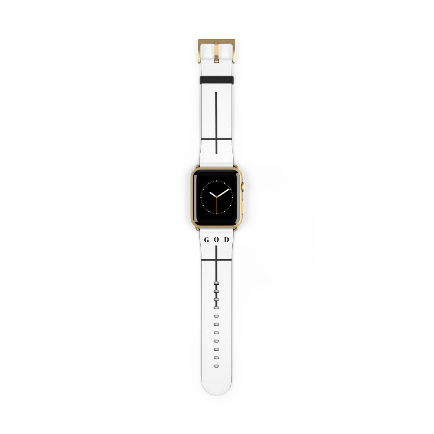 Elegant White Watch Band - Minimalist Design for Apple Watch, Stylish Accessory, Gift for Him/Her, Personalized Watch Strap, God Inspiration