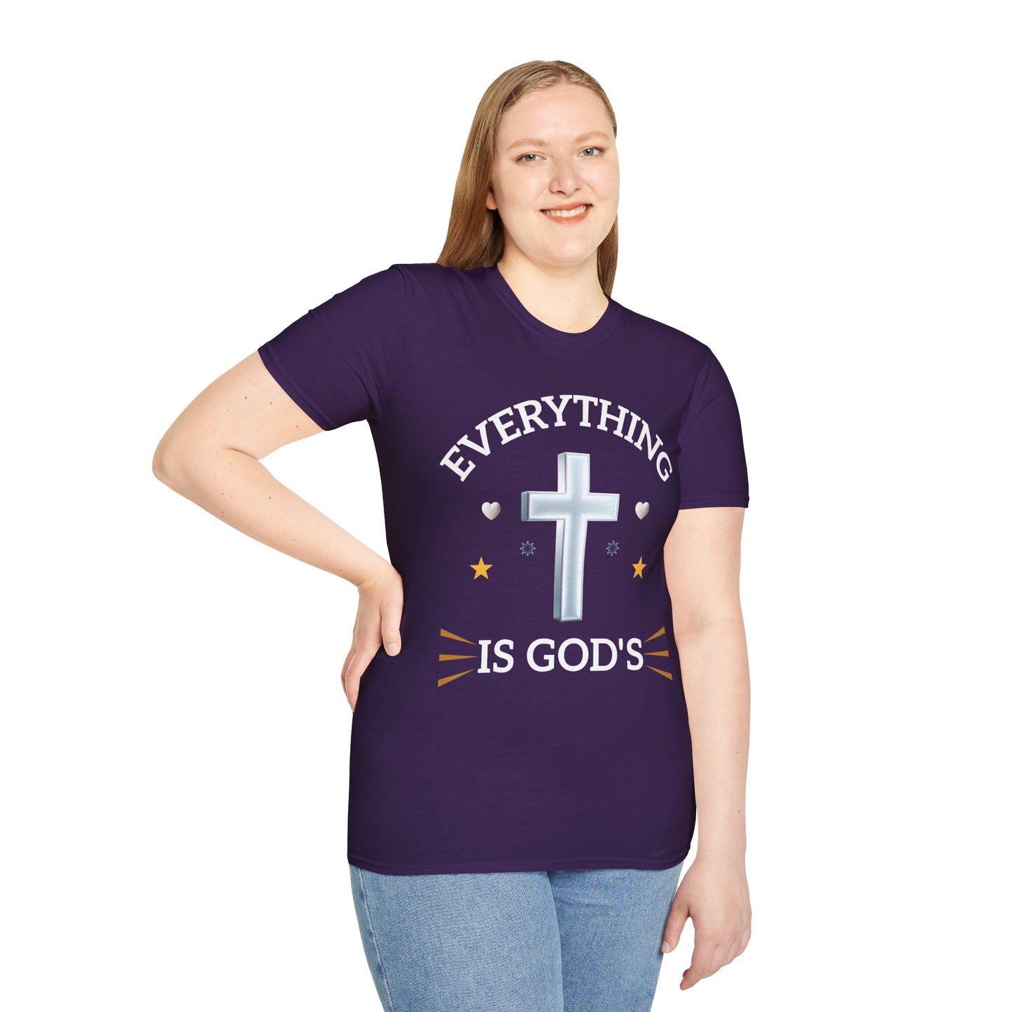 Faith-Inspired Unisex T-Shirt - Everything is God's, Christian Apparel, Gift for Believers, Spiritual Wear, Casual Everyday Tee