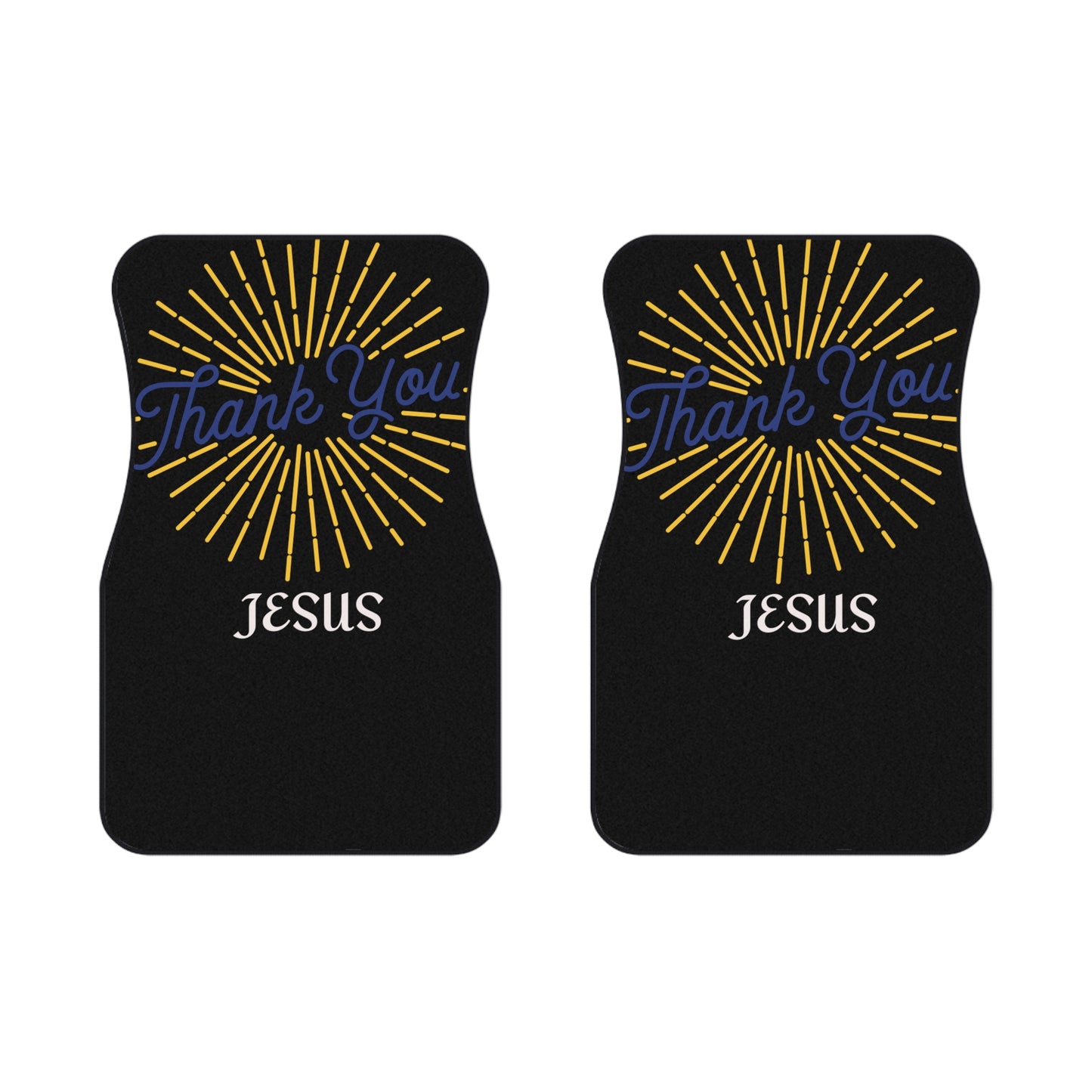 Custom Car Mats - Thank You Jesus Design, Religious Car Accessories, Sentimental Gift, Church Fundraiser, Spiritual Car Decor