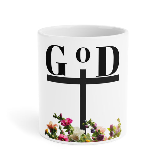 Inspirational Ceramic Mug - "God" with Hope & Love Designs – Perfect Gift for Faith & Encouragement