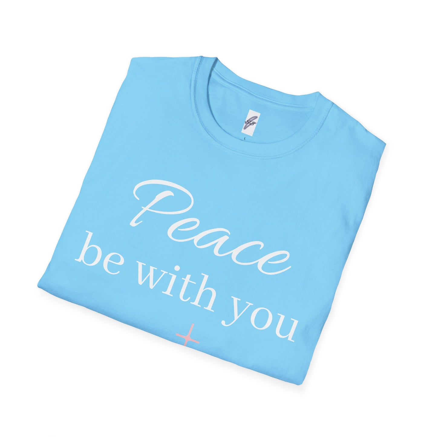 Inspirational Unisex Softstyle T-Shirt: 'May His Peace Be With You Always', Jesus tshirt