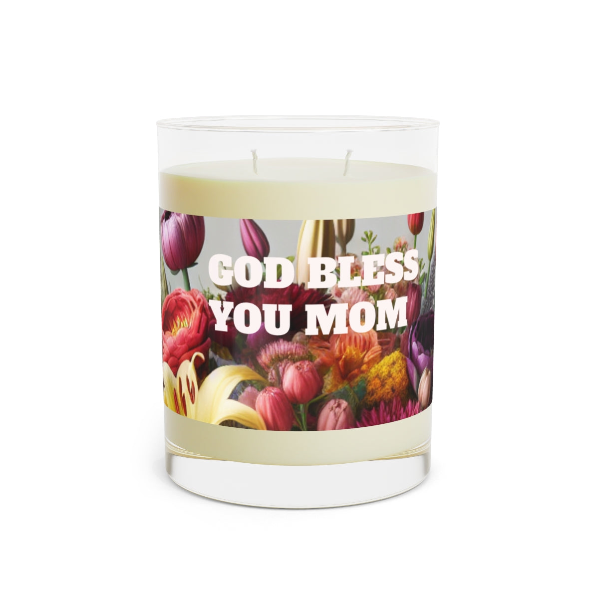 Floral Scented Candle - Luxurious 11oz Full Glass with Double Wicks