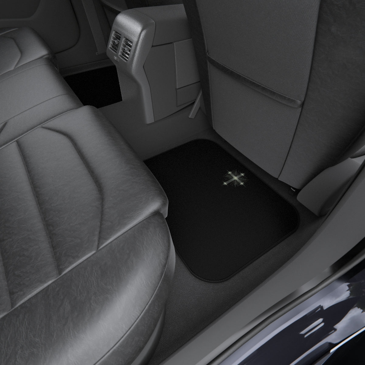Car Mats Set, Ride with Jesus Black Floor Mats, Inspirational Car Accessories, Faith-based Car Decor, Religious Gift for Believers