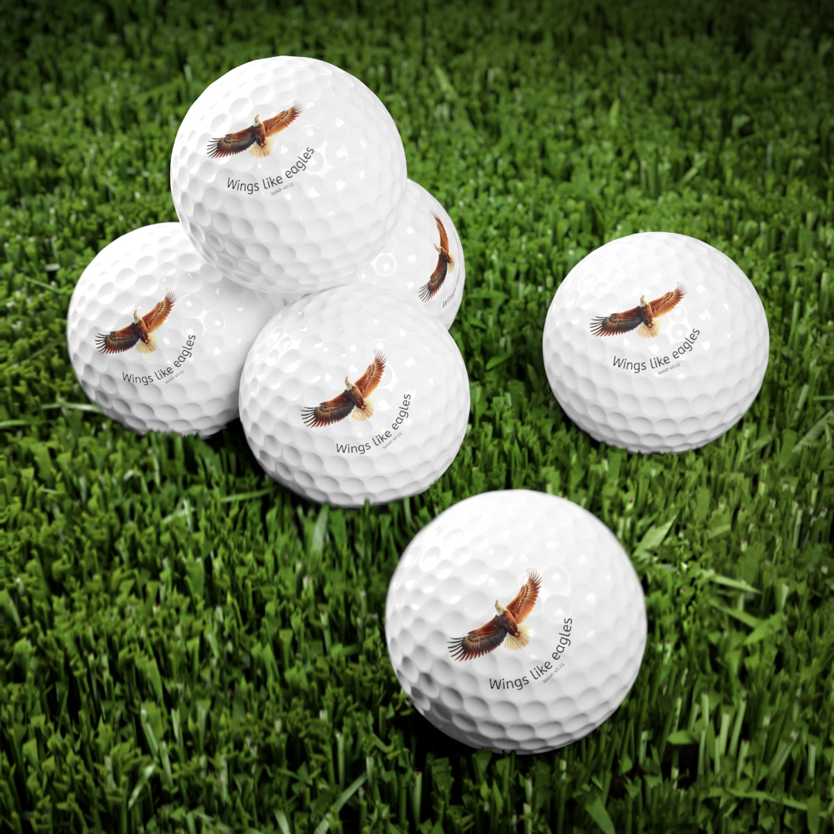 Gift for Father's Day! Wings Like Eagles Golf Balls, 6pcs - Perfect Gift for Dad/Mom golf Lovers, Sports Enthusiasts, Eco-Friendly Bird & Faith Golf Supplies