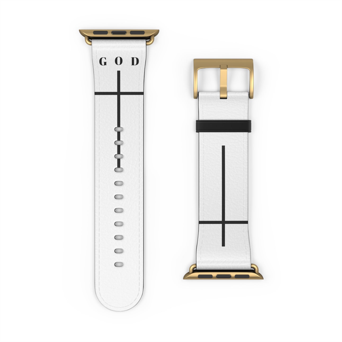 Elegant White Watch Band - Minimalist Design for Apple Watch, Stylish Accessory, Gift for Him/Her, Personalized Watch Strap, God Inspiration