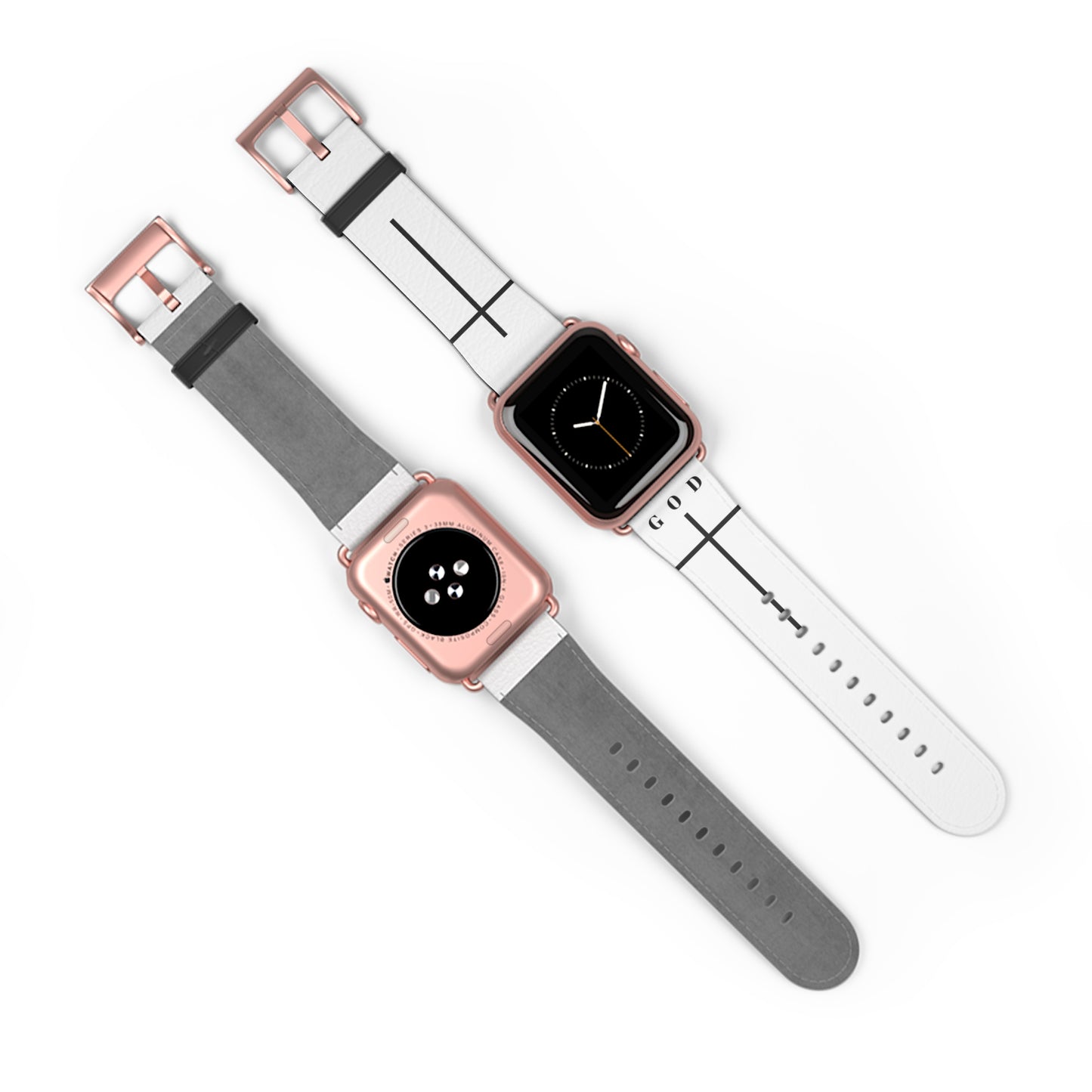 Elegant White Watch Band - Minimalist Design for Apple Watch, Stylish Accessory, Gift for Him/Her, Personalized Watch Strap, God Inspiration