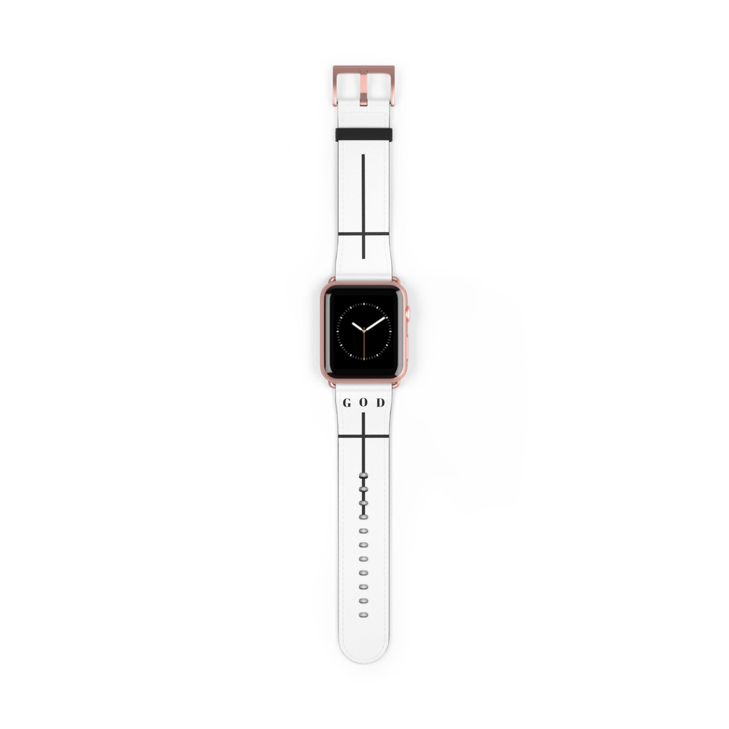 Elegant White Watch Band - Minimalist Design for Apple Watch, Stylish Accessory, Gift for Him/Her, Personalized Watch Strap, God Inspiration