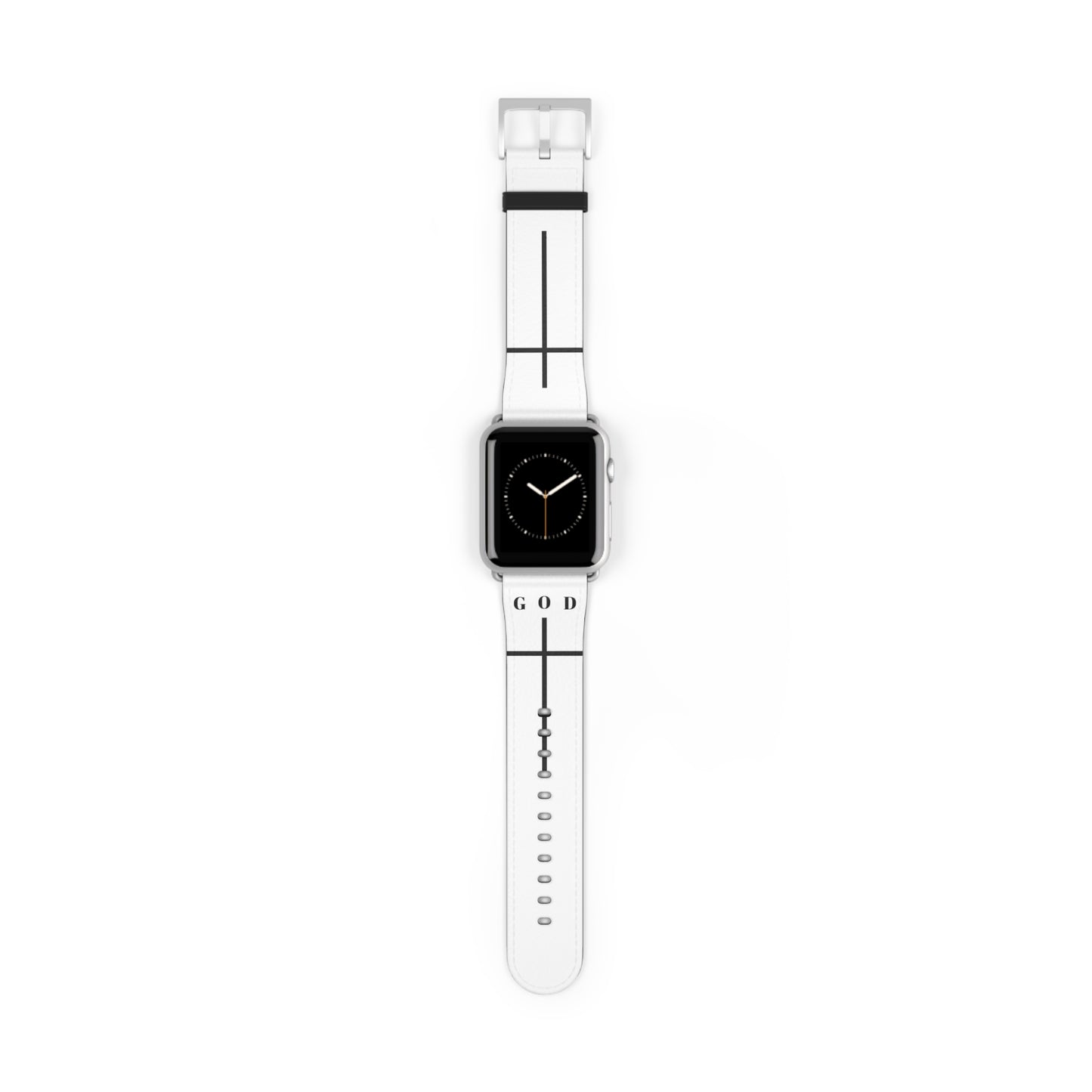 Elegant White Watch Band - Minimalist Design for Apple Watch, Stylish Accessory, Gift for Him/Her, Personalized Watch Strap, God Inspiration
