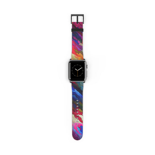 Vibrant Art Watch Band, Colorful Adjustable Strap, Unique Accessory for Any Occasion, Trendy Gift for Him/Her, Stylish Camou Fitness Band