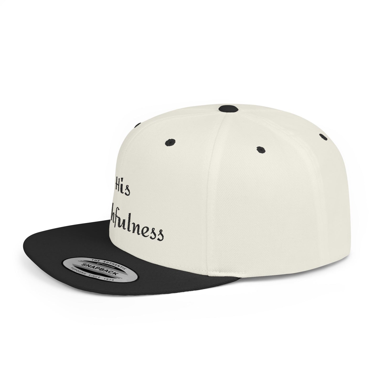 Faithfulness Flat Bill Snapback Cap | Perfect Gift for Followers, Trendy Headwear for Faith-Based Events, Summer Fashion