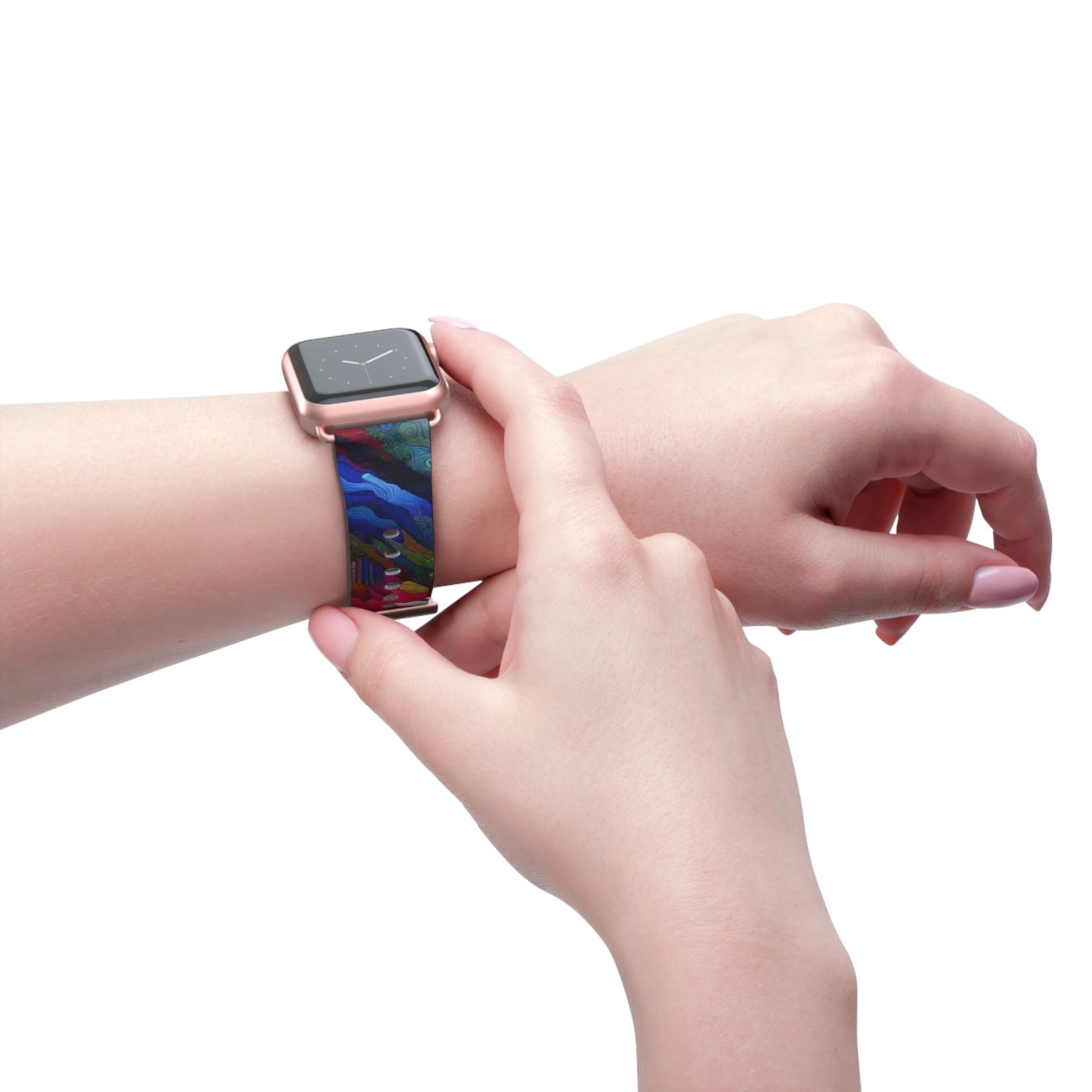 Vibrant Art Watch Band, Colorful Adjustable Strap, Unique Accessory for Any Occasion, Trendy Gift for Him/Her, Stylish Camou Fitness Band