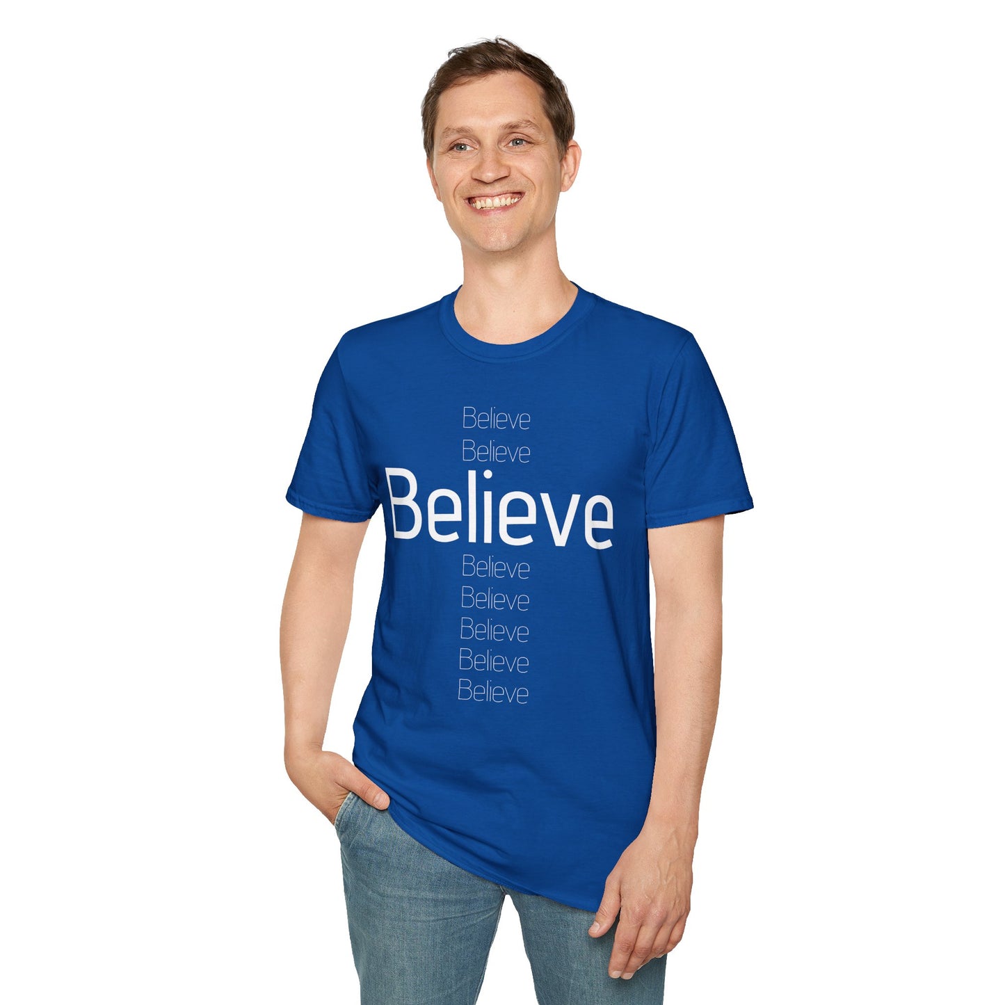 Believe Unisex Softstyle T-Shirt - Inspirational Casual Wear