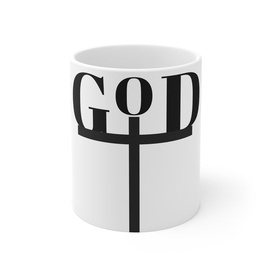 Inspirational Ceramic Mug - "God" with Hope & Love Designs – Perfect Gift for Faith & Encouragement