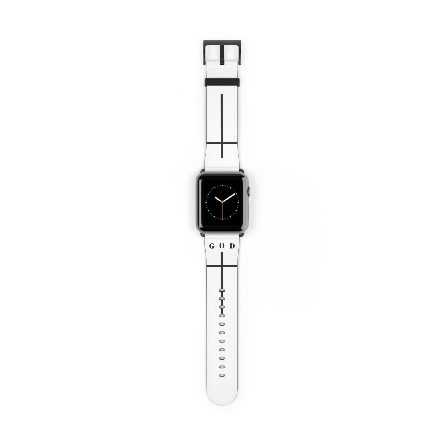 Elegant White Watch Band - Minimalist Design for Apple Watch, Stylish Accessory, Gift for Him/Her, Personalized Watch Strap, God Inspiration