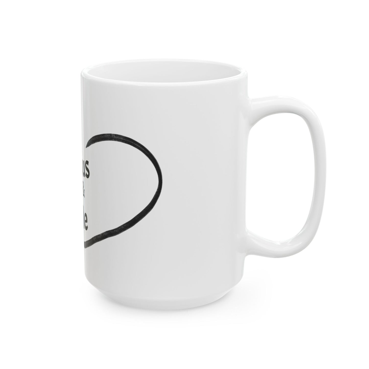 Faith-Inspired Ceramic Mug - Jesus & Me, Inspirational Coffee Cup, Perfect Gift for Believers, Holiday Celebrations, Christian Living