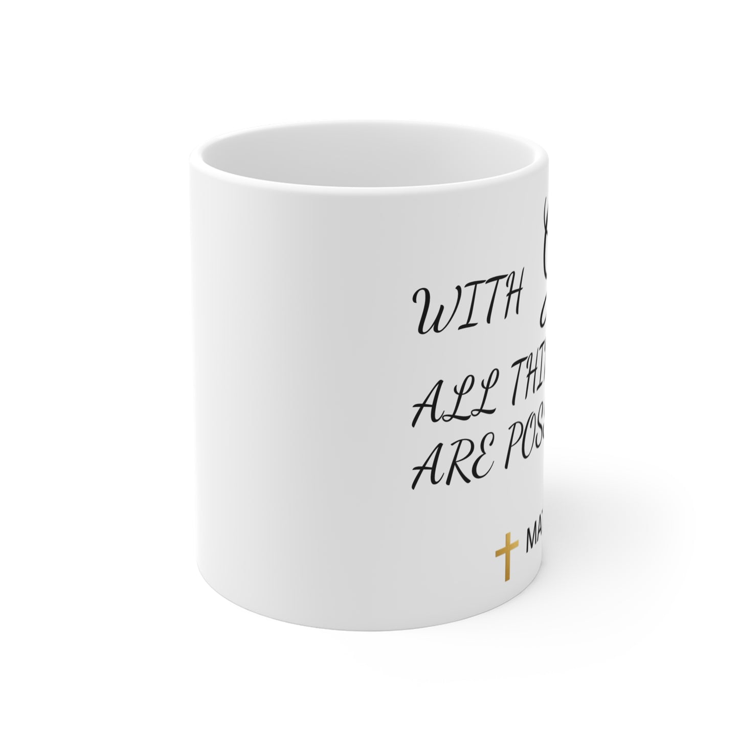 Inspirational Motivational Mug with Quote, Coffee Cup for Gifts, Encouragement, Home Decor, Office Supplies, Faith-Based