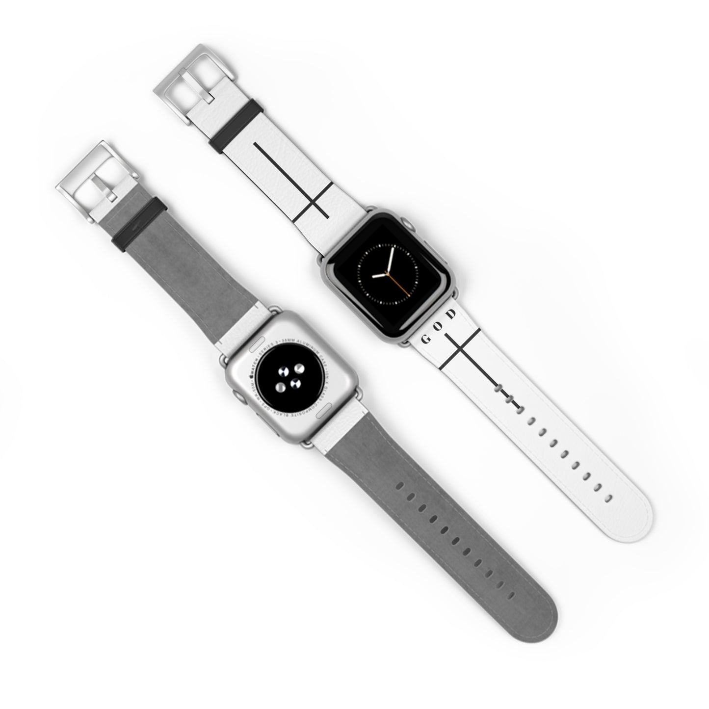 Elegant White Watch Band - Minimalist Design for Apple Watch, Stylish Accessory, Gift for Him/Her, Personalized Watch Strap, God Inspiration