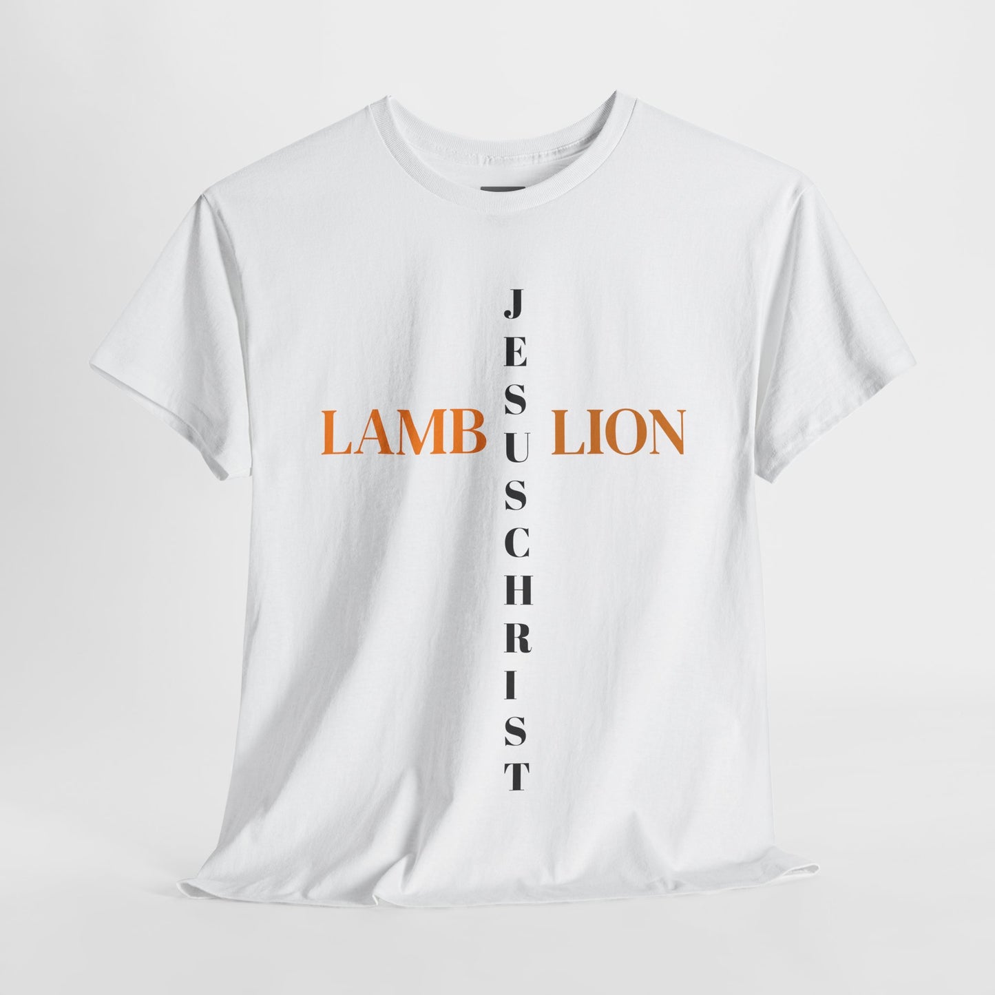 Unisex Heavy Cotton Tee with 'Jesus, Lamb, Lion, Christ' Design - Christian Apparel, Inspirational T-Shirt, Faith-Based Gift, [...]