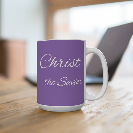Inspirational Christ Savior Mug - 15oz Coffee Cup for Faith & Hope